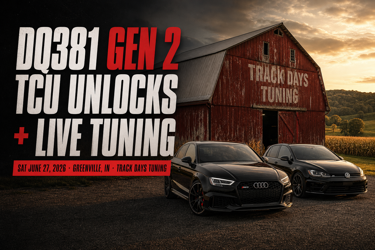 Facebook Event cover for the DQ381 Gen 2 Greenville, IN event