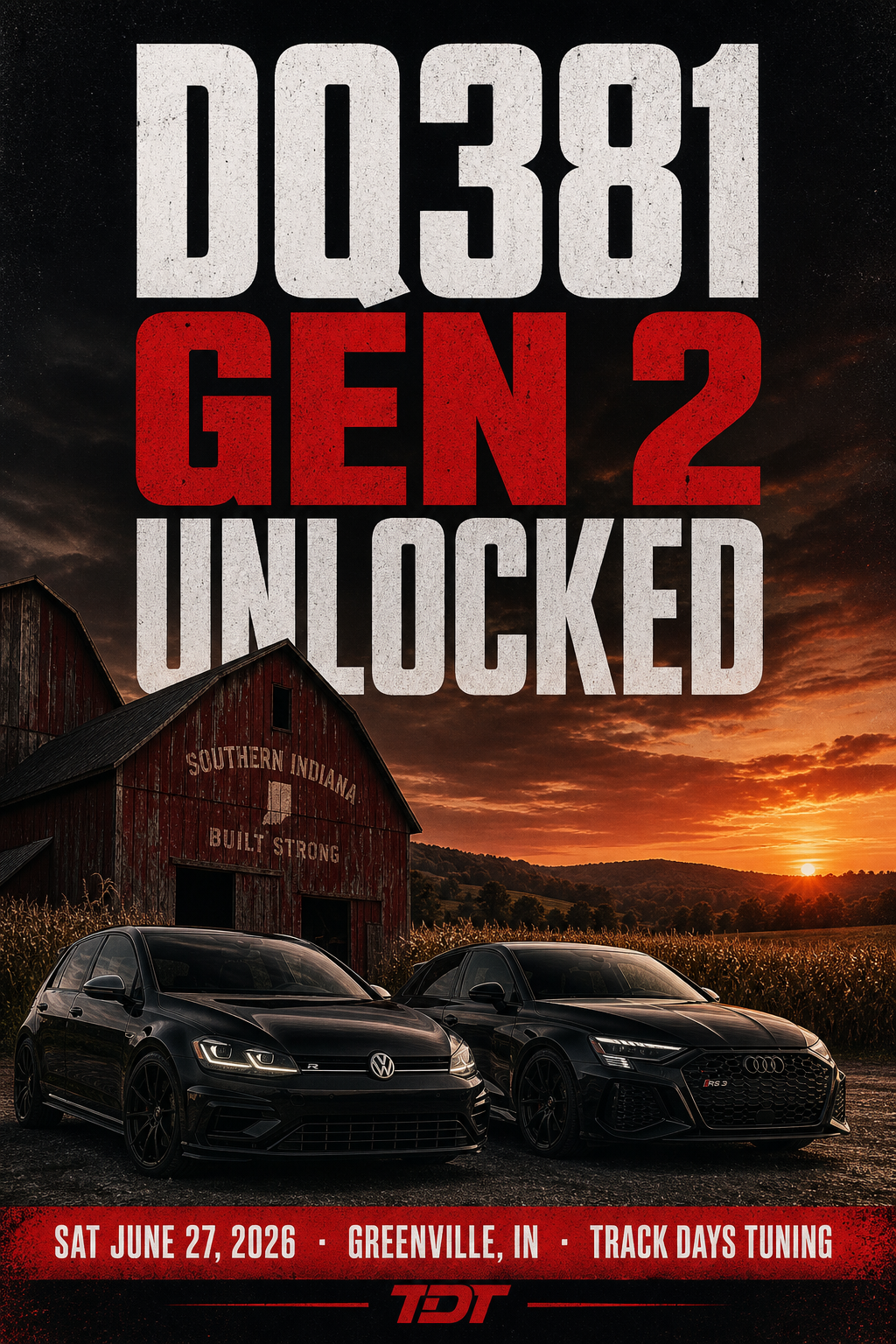 Instagram story poster for the DQ381 Gen 2 Greenville, IN event